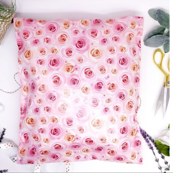 💕10 Pink roses Poly Mailers - 14 x 17 inch - Picture 2 of 4